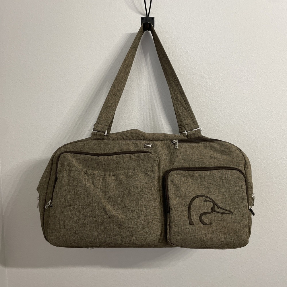 Lug Ducks Unlimited Collab Trolley Hunting Duffel Bag Brown XL Water Resistant